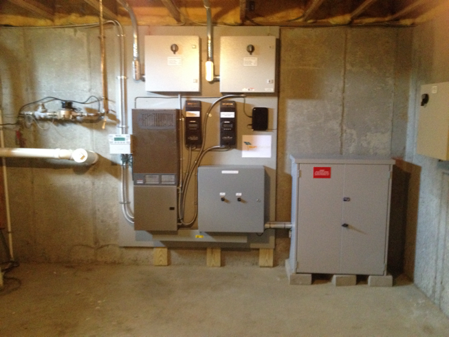 Basement with battery installation